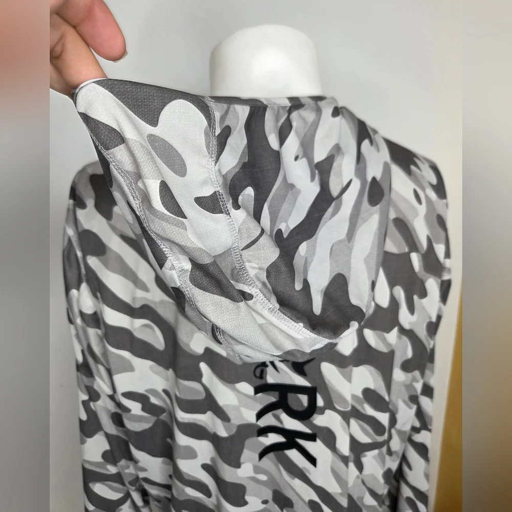 Scales Size 2XL Mens Performance Light Gray Hoodie - Picture 5 of 11